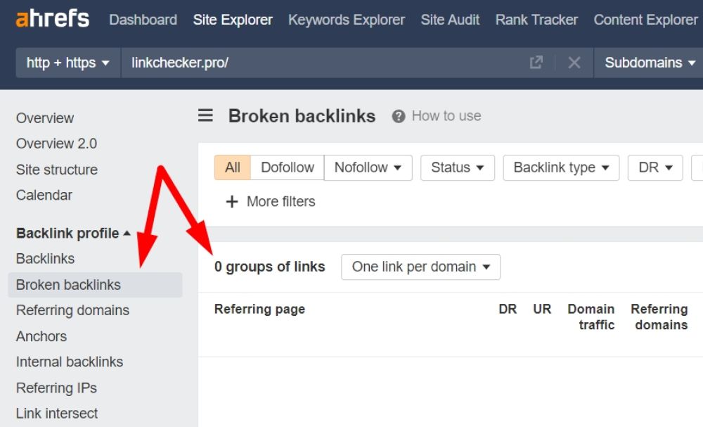 broken backlinks ahrefs